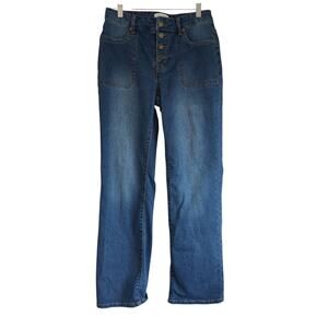 Daily Thread Women's Size 6 Blue Straight Medium Wash Cotton Blend Stretch Jean